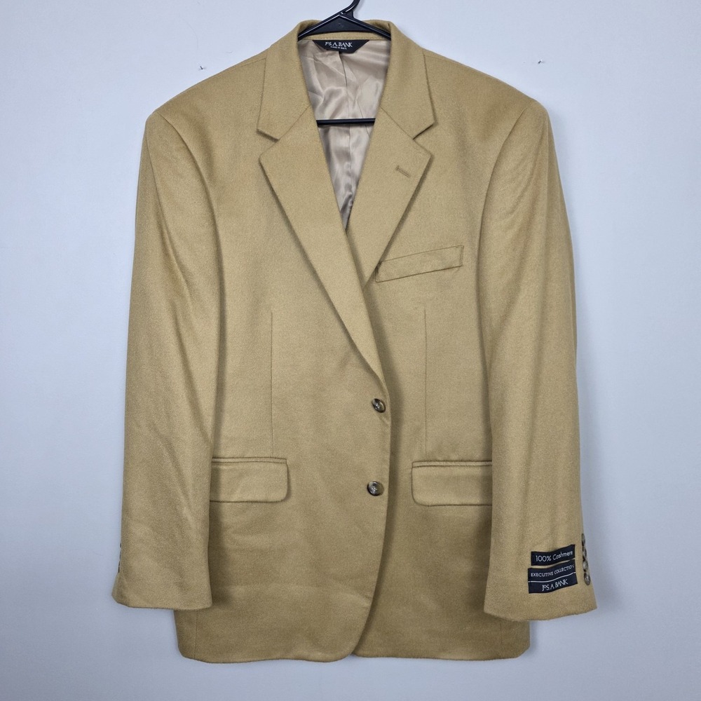 NWT Jos A Bank 100% Cashmere Sport Coat Blazer 2 Button Men's 40R Camel Brown